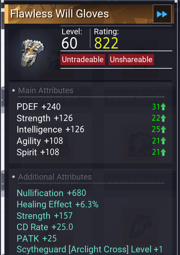flawless-will helmet,breastplate,gloves,pants,shoes