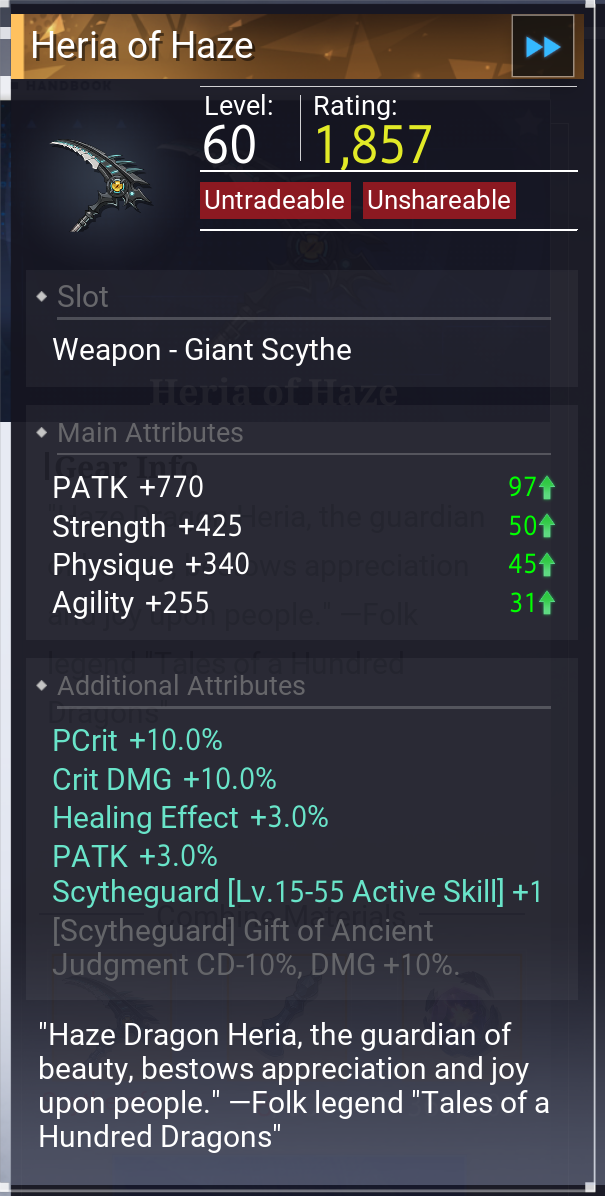 haze dragon weapon